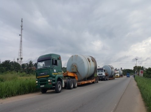 • Clearance and delivery of 10*60 ton ball mill cylinders from Tema port to Wankgang factory in Takoradi